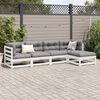vidaXL Garden Sofa Set White Solid Pine Wood Standard Modular