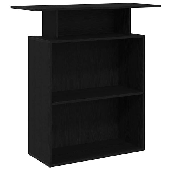 vidaXL Reception Desk Black Engineered wood 39.4 in x 15.7 in x 40.9 in
