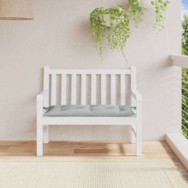vidaXL Garden Bench Cushion Melange Light Grey 100% Polyester