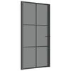 vidaXL Interior Door 40.4"x79.3" Black ESG Glass and Aluminum