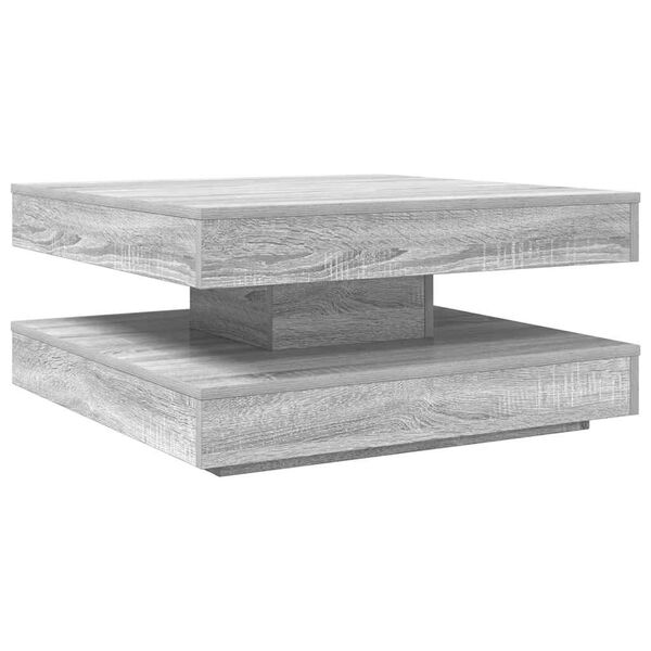 vidaXL Coffee Table Grey sonoma Engineered wood 27.6 x 27.6 x 13.6 in