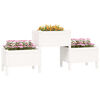 vidaXL Planter White Solid Pine Wood Extra Large Durable Planter