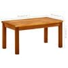 vidaXL Coffee Table Natural Acacia Solid Acacia Wood Small Durable