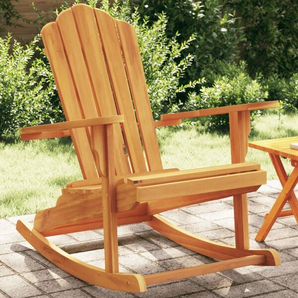 vidaXL Garden Rocking Adirondack Chair Teak Solid teak wood Medium