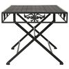 vidaXL Coffee Table Black Metal Medium Foldable Coffee Table
