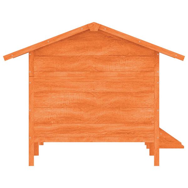 vidaXL Dog Kennel Brown Solid pine wood Large Durable Dog Kennel