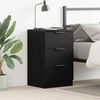 vidaXL Bedside Cabinet with Drawer Black Oak 15.75 x 25.59 x 25.59 in