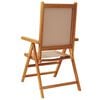 vidaXL Garden Chair Set of 8 Taupe Solid acacia wood Medium Foldable