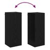 vidaXL Wall Mounted Cabinet Black Oak 13.58 x 13.39 x 35.43 in