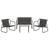 vidaXL Garden Lounge Set Anthracite Powder-coated steel Medium Durable