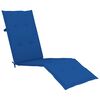 vidaXL Patio Deck Chair Royal blue Solid acacia wood Medium Foldable