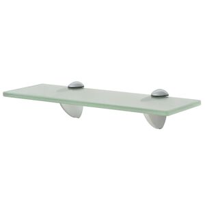 vidaXL Floating Shelf Frosted Tempered glass, Zinc alloy 11.8 x 7.9 in