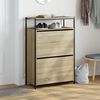 vidaXL Shoe Cabinet Sonoma Oak Engineered Wood Compact Shoe Cabinet