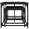vidaXL Nesting Coffee Table Set of 3 Black Engineered wood, metal
