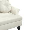 vidaXL Bench Cream Velvet (100% polyester), plywood, rubber wood