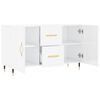 vidaXL Sideboard High gloss white Engineered wood 39.4x14.2x23.6 in
