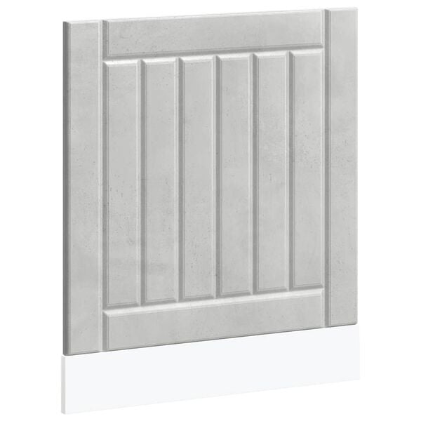 vidaXL Dishwasher Panel Concrete Grey Engineered wood Standard