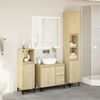 vidaXL Bathroom Furniture Set Sonoma Oak Engineered Wood, Metal Medium