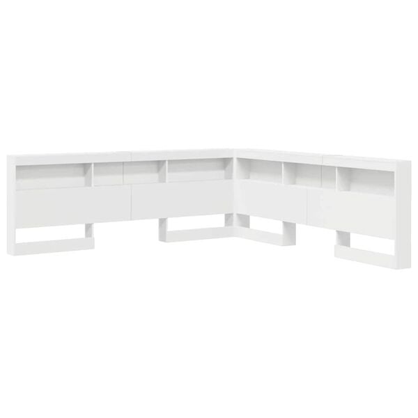 vidaXL Storage Headboard with Shelf White 78.74 in Engineered Wood