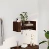 vidaXL Wall Shelf Brown oak Engineered wood 27.8 x 13.8 x 12.0 in