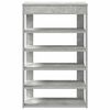 vidaXL Shoe Rack Concrete grey Engineered wood Medium Shoe Rack