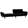 vidaXL Sofa Bed Black Velvet (100% polyester), Wood, Foam 2-Seater