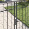 vidaXL Garden Gate with Lock Gray 175 x 300 cm Steel