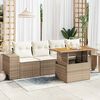 vidaXL Garden Sofa Set Beige, Cream White