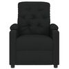 vidaXL Massage Chair Black Polyester Standard Recliner Size