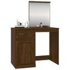 vidaXL Dressing Table Brown Oak Engineered Wood, Acrylic Dressing Table