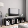 vidaXL Book Cabinet Black Engineered wood Medium Book Cabinet