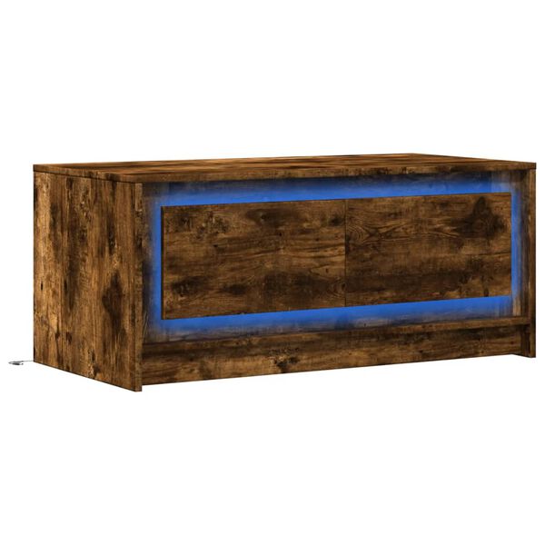 vidaXL Coffee Table Smoked Oak Engineered Wood Medium Coffee Table
