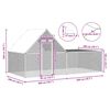 vidaXL Chicken Coop Silver Galvanized Steel Large Chicken Coop