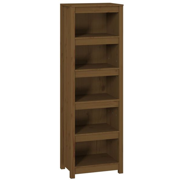 vidaXL Book Cabinet Honey brown Solid pine wood Medium Book Cabinet