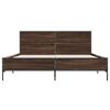 vidaXL Bed Frame Brown Oak Engineered Wood Double Bed Frame