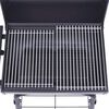 vidaXL Charcoal BBQ Grill Smoker with Bottom Shelf Black