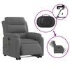 vidaXL Electric Stand Up Massage Recliner Chair Dark Gray