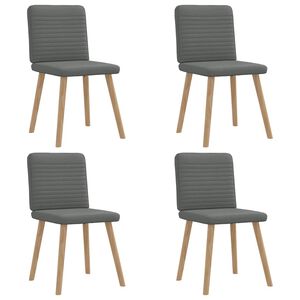 vidaXL Dining Chair Set of 4 Dark grey