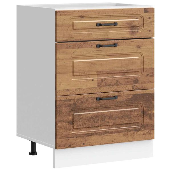 vidaXL Kitchen Base Cabinet Old wood Engineered wood Standard