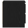 vidaXL Bedside Cabinet 2 pcs Black Oak 19.69 x 15.75 x 17.13 in