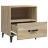 vidaXL Bedside Cabinet Set of 2 Sonoma oak Engineered wood, metal