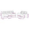vidaXL Sofa Set Wine Red Polyester, Metal, Textilene, Plywood Sofa Set