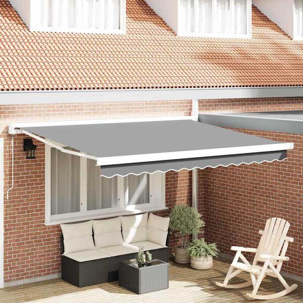 vidaXL Awning Frame White 137.80 x 98.43 in Aluminium