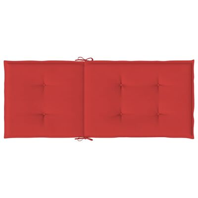 vidaXL Garden Highback Chair Cushions 4 pcs Red 47.2"x19.7"x1.2" Fabric