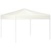 vidaXL Party Tent Cream 210D Oxford fabric with silver coating, steel frame