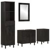 vidaXL Bathroom Cabinet Set Black