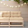 vidaXL Garden Middle Sofa Natural Pine Solid Pine Wood, Plywood Slats