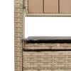 vidaXL Garden Storage Bench with Cushion Beige Poly Rattan
