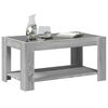 vidaXL Coffee Table Grey Sonoma Engineered wood, Glass Medium