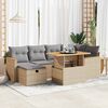 vidaXL Garden Sofa Set Beige, Light Grey, Black